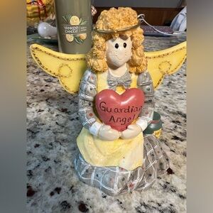 Vintage Figurine Guardian Angel Jan Shade Lynch Resin 1995